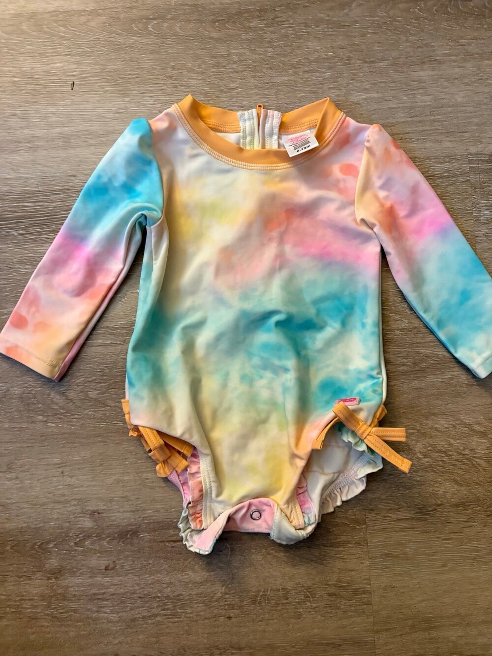 Ruffle butts Tie-dye swim suit